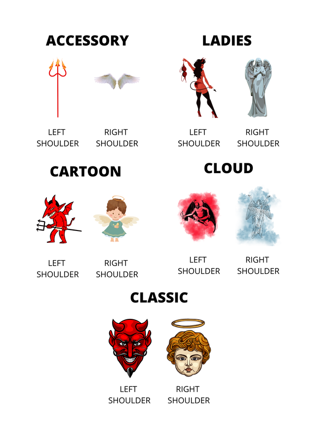 Devil/Angel Shoulder Designs
