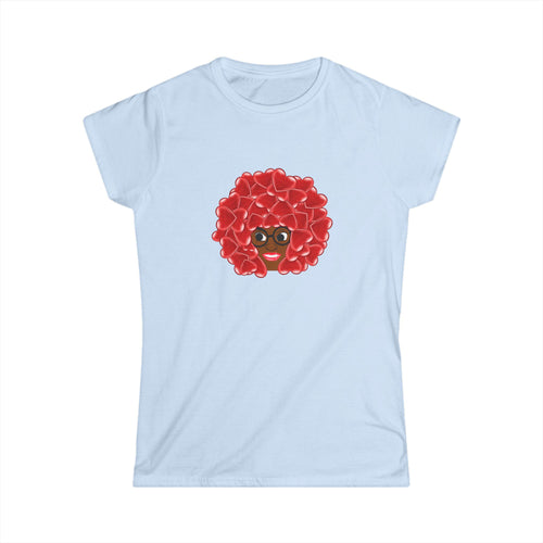 Chocolate Redhead - Lady Tee  Hearts
